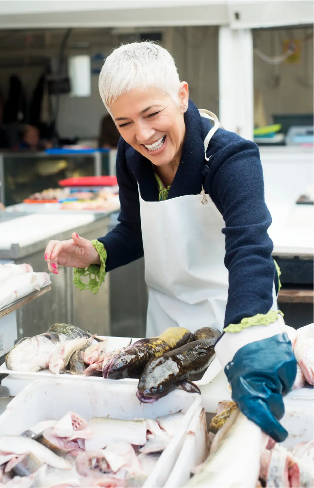 Woman selecting fresh produce